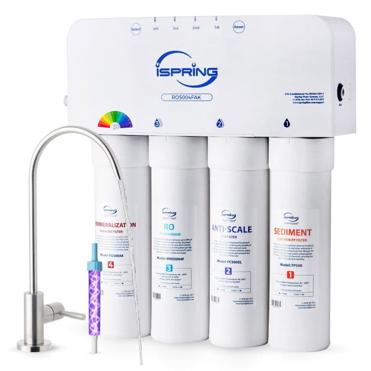 iSpring RO5004F-AK 500 GPD Tankless RO System